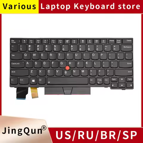 ew Original US/Russian Keyboard for Lenovo Thinkpad X280 A285 X390 X395 L13 Yoga Laptop Backlight