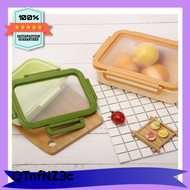 [QTnfNZ3c] Silicone Stretch Cover Lunch Box for Office and School - Food Container
