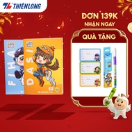 Combo 5/10 Anti-glare student notebook 96 pages 4 squares 2mm 100gsm Thien Long NB-117/AK - PB Akool