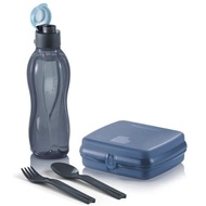 Tupperware Lunch Set Eco Bottle cutlery Goody Lunch Box 3 tiers Tiffin Delight Set 1x1.7L + 2X790ML 