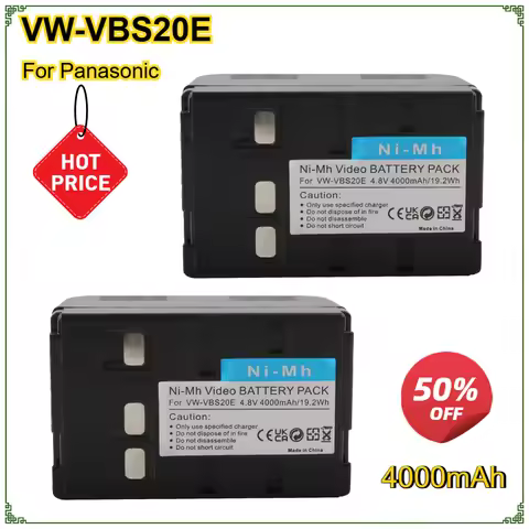 4000mAh Rechargeable Ni-MH Battery for Panasonic HHR-V212 P-V212 VW-VBS10E VW-VBS20E VSB0200 P-V211 