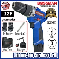BOSSMAN BWU128 12V Cordless Drill Driver 2 x Batteries 1.5Ah + Charger Power Tools/Power Drill Batte