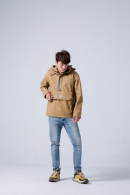 揹客 Packerism 套式背包款衝鋒雨衣-卡其 (單上衣)