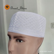 Peci Songkok Kopiah Madinah Bulat Varian Hitam dan Putih Murah Kualitas Terbaik - Peci Pria Laki-lak