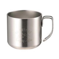 CAPTAIN STAG（鹿牌）MONTE 雙層不鏽鋼馬克杯350ml 銀色 UE-3428