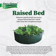 RAISED BED EASY GROW HIJAU &amp; MOTIF SUN FLOWER / RAISED PLANTERBAG / RAISEDBED / POT JUMBO / POT / POT BUNGA / POT HITAM / POT PLASTIK / POLIBEK / POLYBAG / POLIBAG / PLANTERBAG SAYURAN