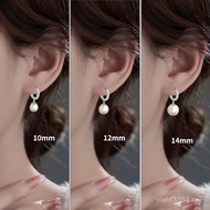 2025 Temperament New Style Sterling Silver 999 Silver Earrings Earrings Earrings Female Large Pearl 