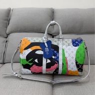 LV 白花 眼睛系列旅行袋#45公分#晶片款#限量版#