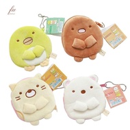 FUHUI Sumikko Gurashi Plush Purse Soft Mini Headset Bag Wallet Hang Pendant Corner Creatures Cat Bear Duck USB Cable Bag