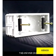 Set of 10 rectangular base repairs 118 + square base 86, Electrical outlet switch recessed base repa