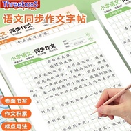 3-6年级语文同步作文字帖 华文练习练字帖 练字写作双提升 练字和学习同步进行 练字本 练字帖 Practice Calligraphy Learn Chinese For Beginner