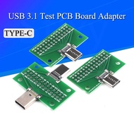 Type-C Male to Female USB 3.1 Test PCB Board Adapter Type C 24P 2.54mm Connector Socket For Data Lin