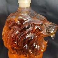 1pc Creative Lion Head Decanter - Durable Glass Whiskey, Brandy, Absinthe Decanter With Stable Base,