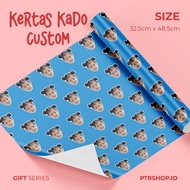 Custom Photo and Name Wrapping Paper / Wrapping Paper | Ptrshop.id