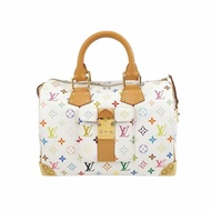Louis Vuitton(LV)Speedy30植鞣革白三彩波士頓包手提包