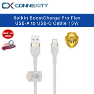 Belkin BoostCharge Pro Flex USB-A to USB-C Cable 15W White CAB010bt1MWH Belkin USB A to USB C Cable 