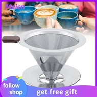 Meien Stainless Steel Pour Over Cone Dripper Reusable Coffee Filter with Cup Stand