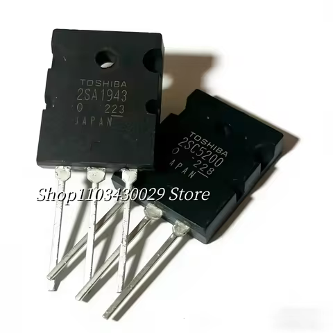 5Pairs(10PCS) refurbished original TTA1943 TTC5200 2SA1943 2SC5200 A1943 C5200 TO-3PL 15A 230V PNP +