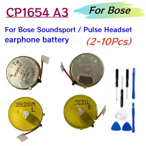 2~10pcs Replacement Battery CP1654 A3 LIR1654 For VARTA Bose Soundsport Pulse Sound Sport Headset + 