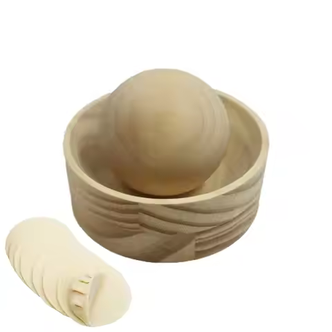 Wood Dumpling Maker Mold And Ball Manual Dough Skin Presser Hand Pie Rolling Ball For Dumpling Pie B