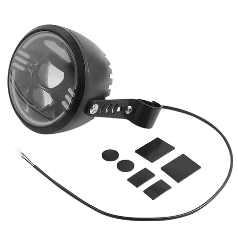 For Electric Scooter Headlamp Low Beam High Beam 48V LED Headlight Front Light Waterproof Flashlight