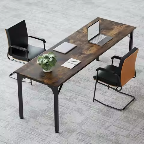 Conference Table with Flexible Configuration, Adjustable Footpads, Stable Structure, Large Rectangle