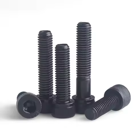 50PCS UNC 6-32 Black 304 Stainless Steel Grade 12.9 Hex Socket Head Cap Allen Bolts Hex round Cylind