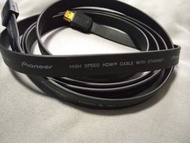 Pioneer Flat HDMI Cable 絕版日本先鋒牌黑色扁線2M一條 對應4KHDR  DOLBY VISION DOLBY ATMOS DTS X
