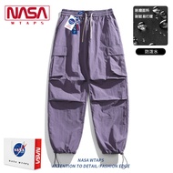 กางเกงลำลอง NASA WTAPS ทรงหลวม ทรงหลวม สำหรับผู้ชายและผู้หญิง กางเกงขายาวทรงหลวม กระเป๋าใหญ่ กันลม ก