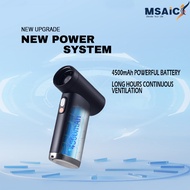 MSAIC One Touch Cool Fan High-Speed Fan PRO Turbo With 4500mAh 100000rpm Multi Purpose Fan BLACK