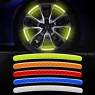 20Pcs Car Wheel Hub Reflective Sticker Tire Rim Luminous Stickers Roadway Safety Reflective Strip for Auto Motorcycle Bicycle