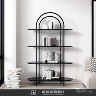 Nordic Shelf Home Storage Rack Display Rack Simple Display Rack Arch Light Luxury Living Room Floor-