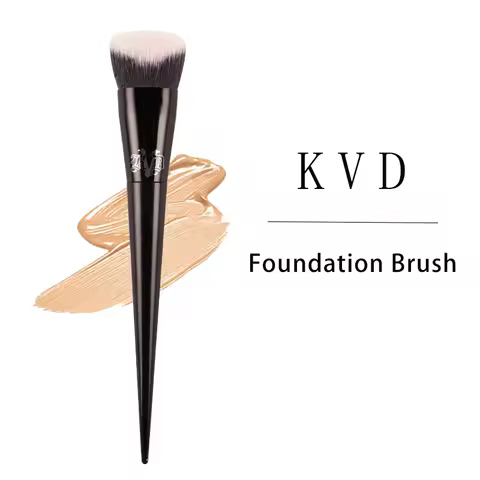 KVD Makeup Brush 10 Foundation Brush Soft Fiber Hair Elegant Black Handle Brand Makeup Brushes for W