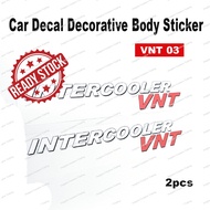 2pcs (VNT03) Car Decal Decorative Car Graphic Waterproof Body Sticker Intercooler VNT