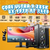 SETCOM+MONITOR BONMECOM2 ครบเซ็ตพร้อมจอ / INTEL CPU CORE ULTRA 9 285K / RX 9070 XT 16GB / Case เลือ