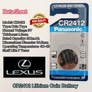Panasonic CR2412 Lithium Battery Coin For Luxes Card Key ,Watches, Electronic Appliance