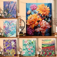 【With frame】Painting by Number,Flowers,Paint by Number,Acrylic paint,Painting Canvas,Home Decor