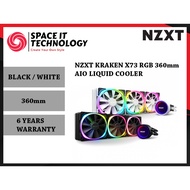 NZXT Kraken X53/X63/X73 With AER RGB AIO Liquid Cooler - Black / White ( 240mm / 280mm / 360mm )