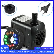 pe 15W 800L/H 12LED Mini Fish Tank Aquarium Ponds Submersible Fountain Water Pump