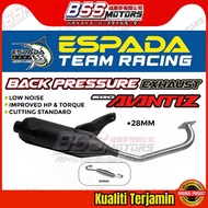 ESPADA Back Pressure 28MM Racing Exhaust Pipe Y15ZR RS150 RSX LC135 AVANTIZ Cutting Standard Ekzos M