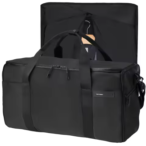 36L Travel Garment Bag With Shoulder Strap, Hanging Suit Travel Bag, Convertible Carry On Garment Du