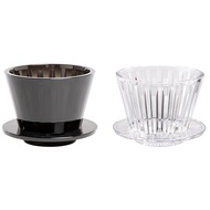 【WVH】- B75 Wave Coffee Dripper Crystal Eye Pour over Coffee Filter PCTG 1-2 Cups Coffee Maker Flat Bottom