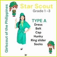 ∬ ☇◑ ∴ LF8 SCOUTING UNIFORM FOR GIRLS TYPE A DRESS COMPLETE SET [STAR]