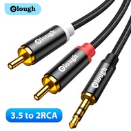 Elough RCA Cable Jack 3.5 to RCA Audio Cable 3.5mm Jack to 2RCA Male Splitter Aux Cable for TV PC Am