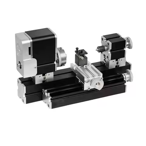 60W All-metal Miniature Metal Lathe for DIY Modelmaking in School &training Center