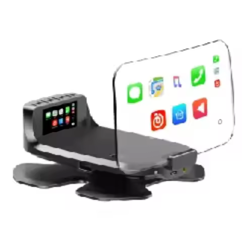 Car HUD with CarPlay/Google Auto, OBD Real-time Speed Projection, HD Digital Dashboard Display, Vehi