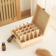 TMOY 12/25 Slots Wooden Storage Box Carry Organizer  Bottles Aromatherapy Container Storage Box Case