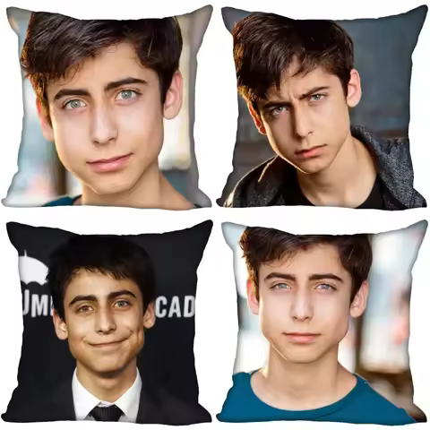 Aidan Gallagher Pillow Case Home Decorative Pillows Cover Invisible Zippered Throw PillowCases 45X45