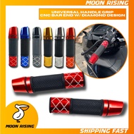 MOTORCYCLE UNIVERSAL HANDLE GRIP LIPSTICK STYLE W/ DIAMOND DESIGN HG-632-47A [MOONRISING]