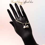VT99 - Gold Plated Bracelet with High Quality Water Drop Pearl 8-9 mm. Length 18cm